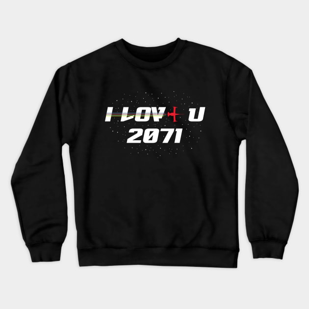 I love u 2071-anime cowboy mashup Crewneck Sweatshirt by ntesign